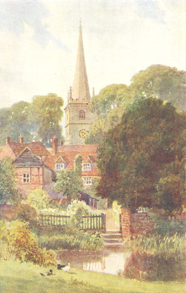 Buckingham by Sutton Palmer 1920 old antique vintage print picture